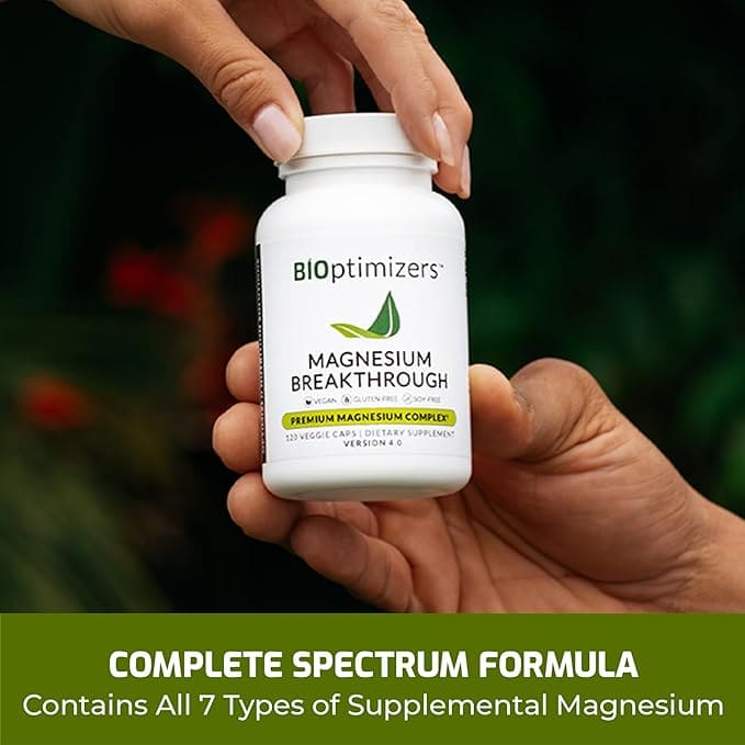 Bioptimizers Magnesium Breakthrough - Comprehensive blend of magnesium for better sleep, muscle recovery, and stress reduction